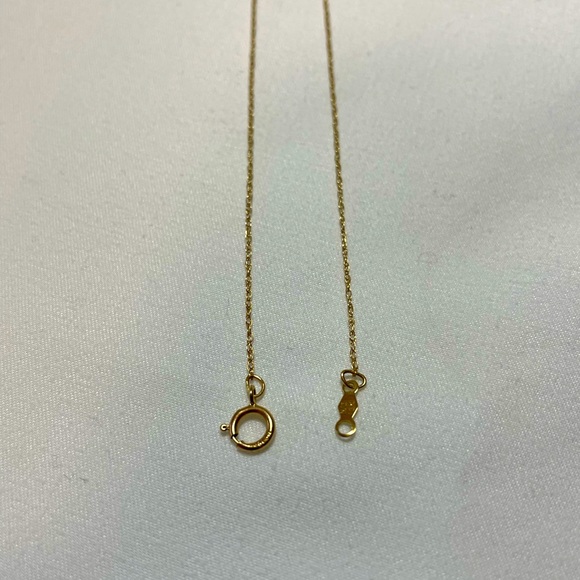 10K Gold Cluster Diamond Infinity Necklace - Picture 7 of 10
